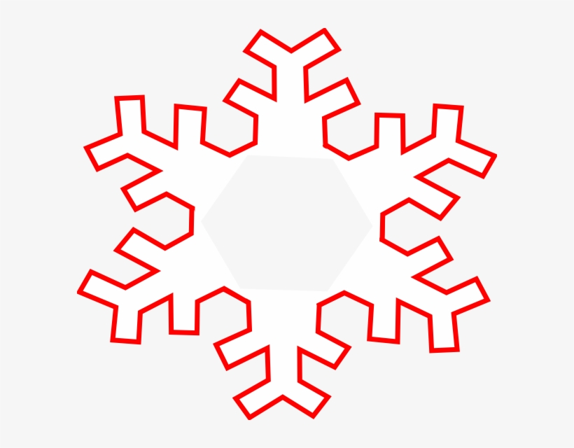 10 Snowflake Frame Clipart - Simple Snowflake Stencil, transparent png #755623