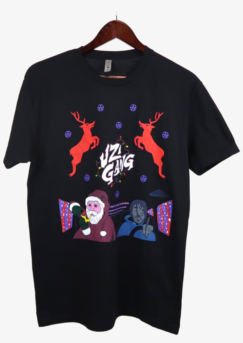 Lil Uzi Vert Christmas T-shirt - Cartoon, transparent png #756251