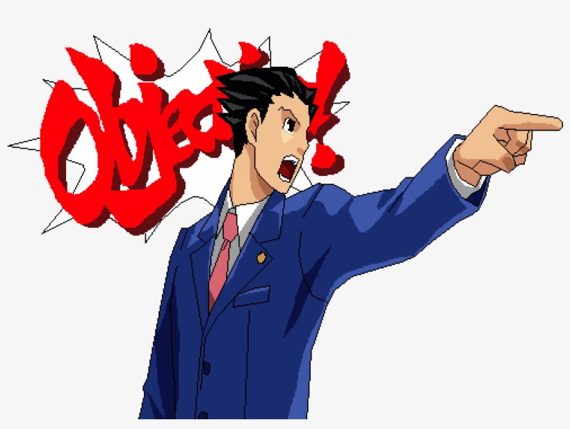 Phoenix Wright, Objection - Phoenix Wright Objection, transparent png #756524