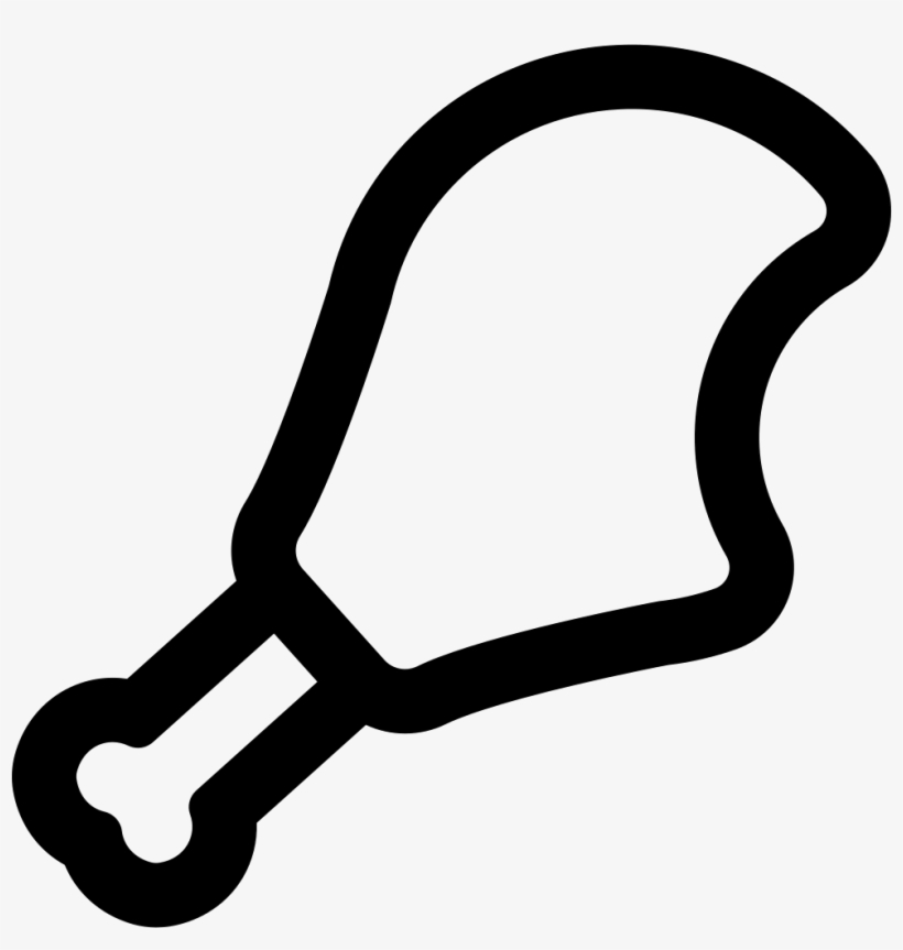 Chicken Leg Outline With A Bite Comments - Chicken Leg Vector Png, transparent png #757819