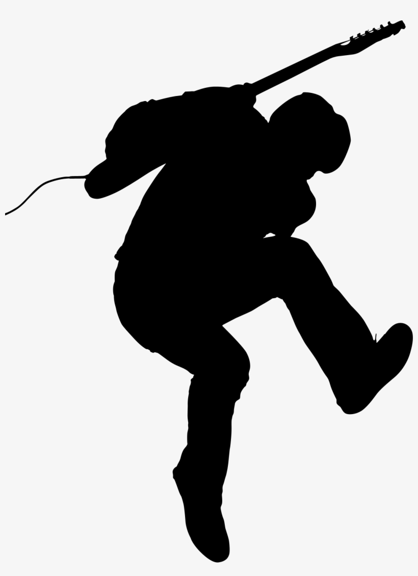 Guitar Silhouette - Guitar Player Silhouette Png, transparent png #758563