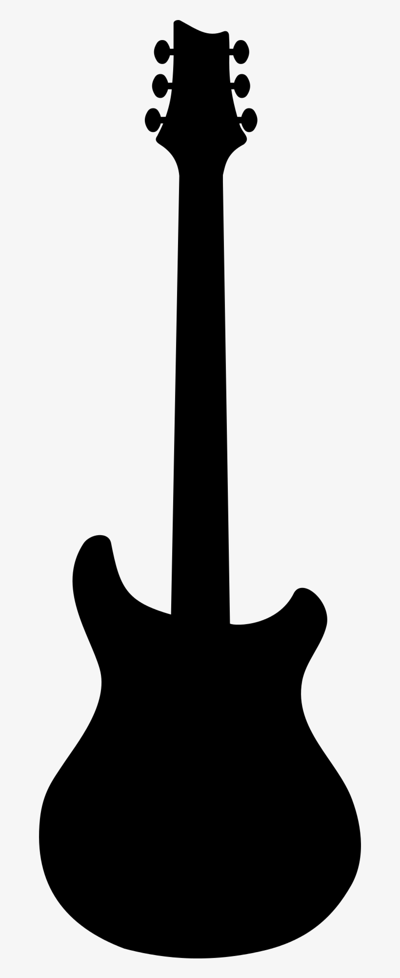Black Guitar Silhouette - Electric Guitar Silhouette Png, transparent png #758748