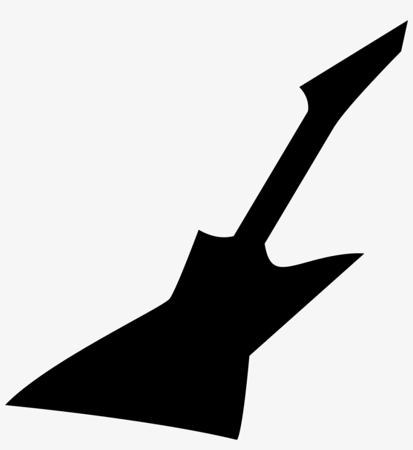 Electric Guitar Silhouette - Electric Guitar Icon Png, transparent png #758811