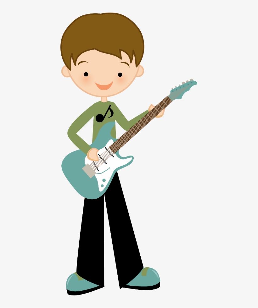 Guitar Clipart Boy - Boy Playing Guitar Clipart, transparent png #759117