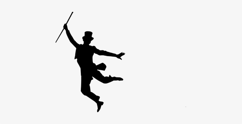 Silhouette, Dance, Silhouette Dancer - Fred Astaire In Top Hat, transparent png #759195