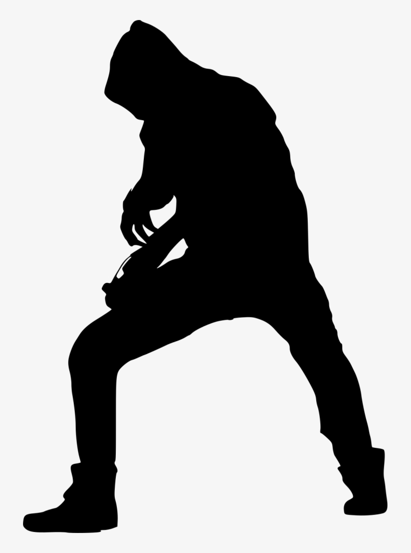 9 Electric Guitar Player Silhouette Png Transparent - Guitar Players Png, transparent png #759308