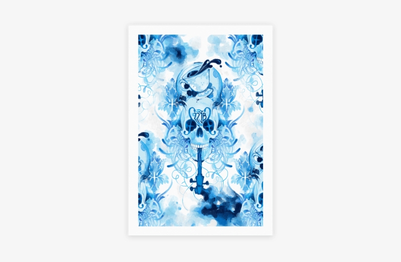 221b Sherlock Skull Watercolor - Watercolor Painting, transparent png #759950