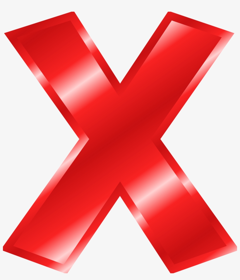 Big Red X Png - Red X 3d Png, transparent png #759952