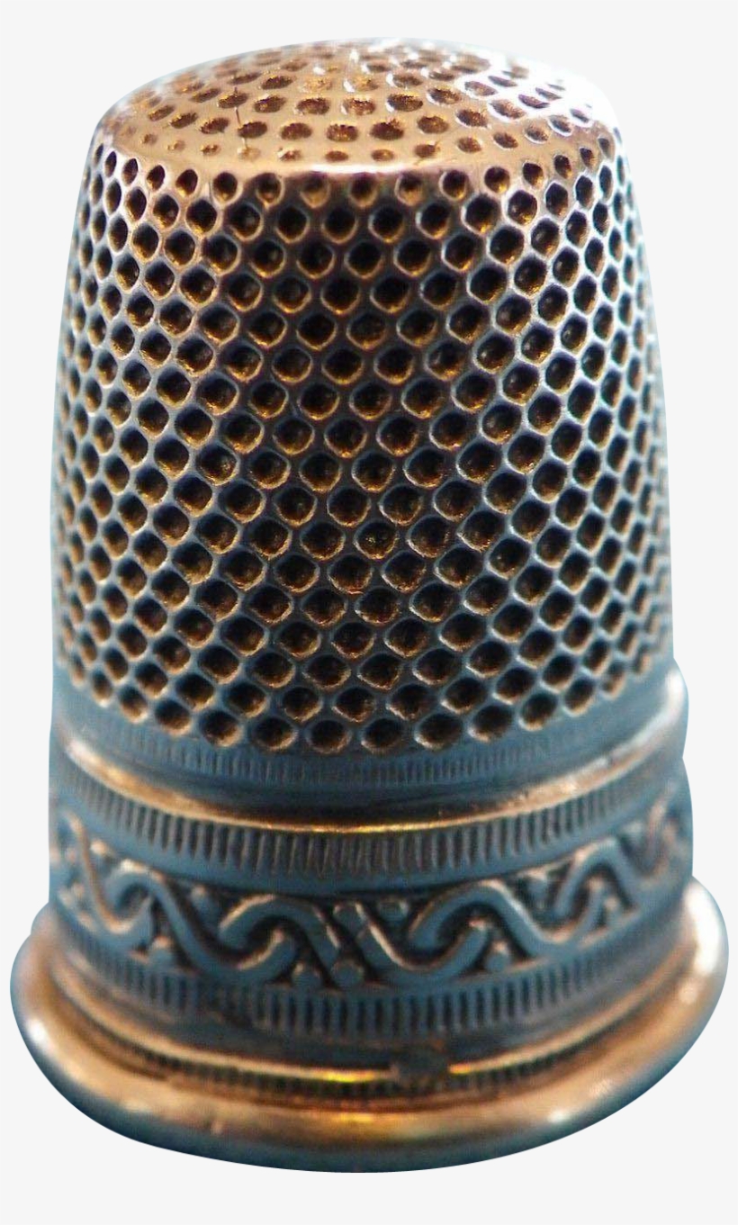Antique French Sewing Thimble Sterling Silver 19th, transparent png #7500197