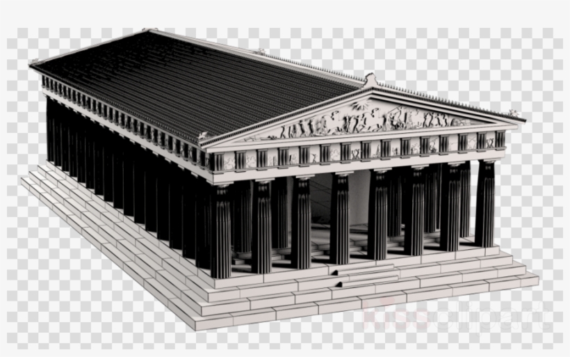 Landmark Clipart Parthenon Building 3d Modeling, transparent png #7503177