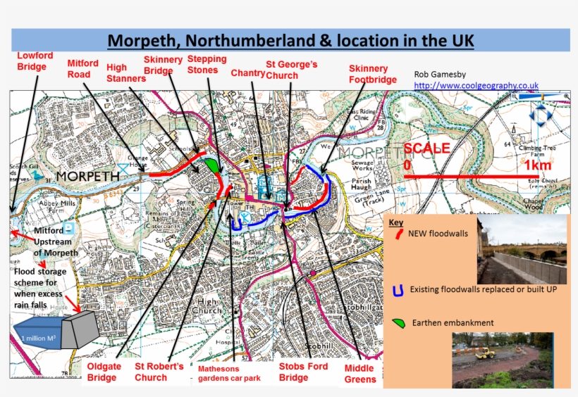 Further Details Of The Flood Defence Works In Morpeth, transparent png #7505337
