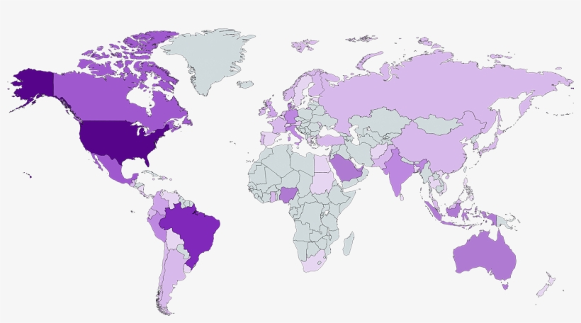 World Map Highlighting Nyu Exec Ed Participant Countries, transparent png #7511228