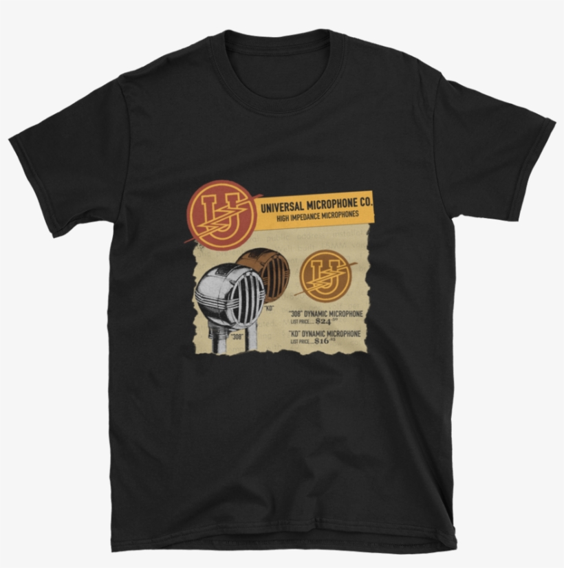 Universal Bullet Microphone T-shirt - Free Transparent PNG Download ...