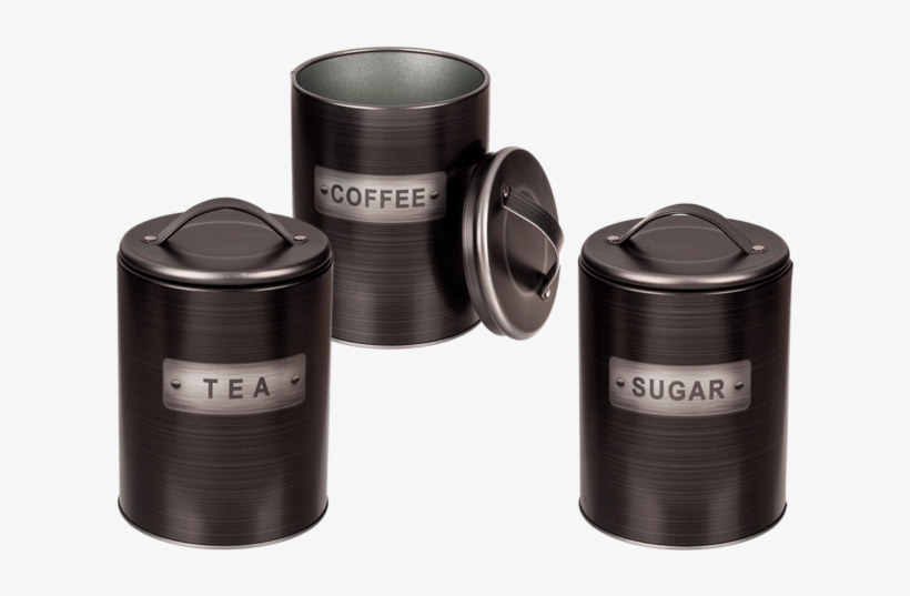Set Of 3 Tea Sugar Coffee Floral Print Ceramic Storage, transparent png #7519030