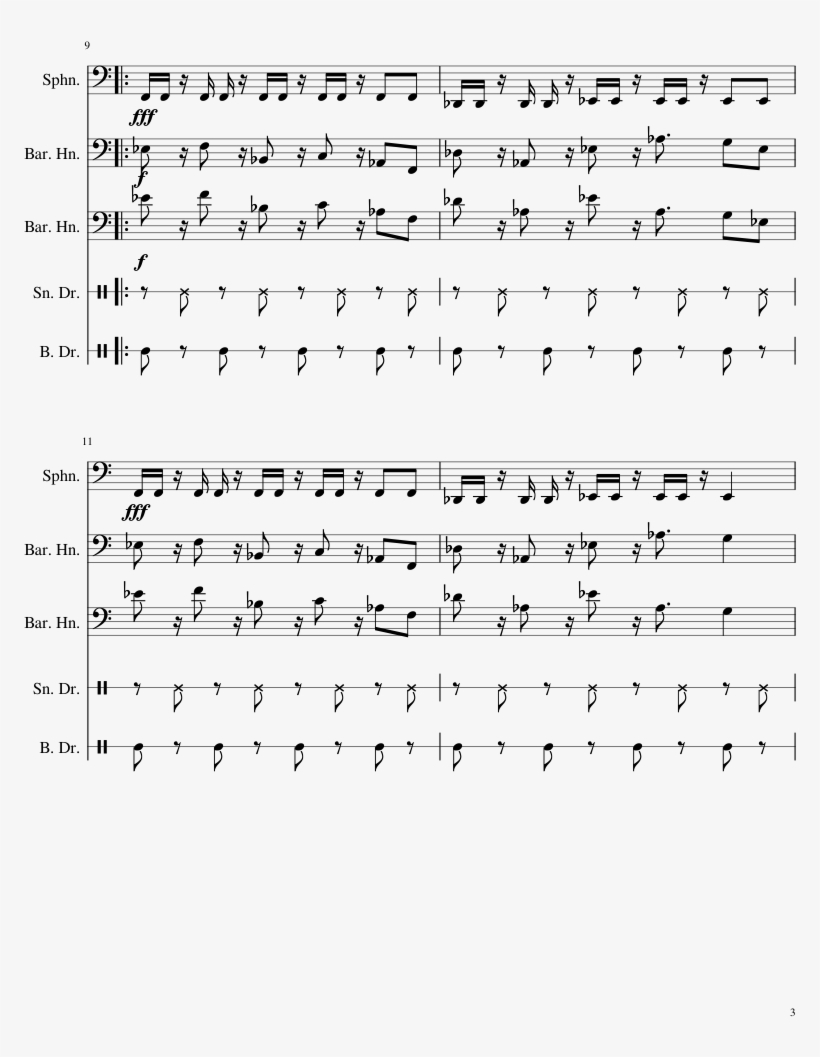 Undyne The Undying Sheet Music 3 Of 12 Pages, transparent png #7521394
