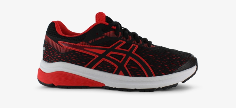Asics Gt-1000 7 Gs Kids Black Red Alert, transparent png #7521635