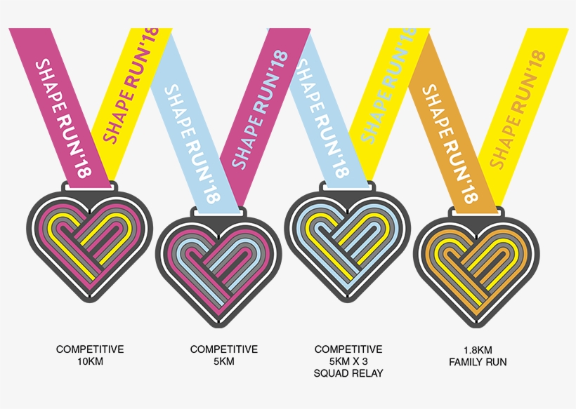 Shape Run 2018 Medals, transparent png #7522840