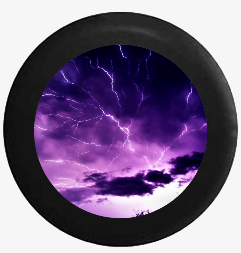 Lightning Storm Electric Sky Jeep Camper Spare Tire, transparent png #7524599