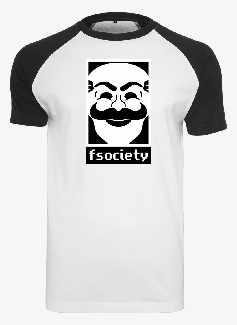 Lennart Fsociety T-shirt Raglan Tee White, transparent png #7525416