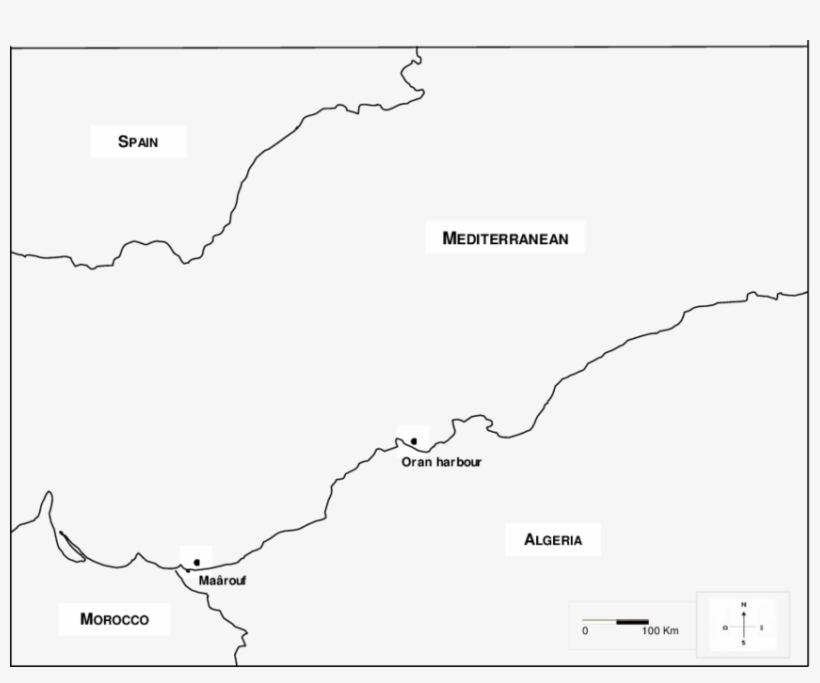 Sampling Sites Located Along The Algerian West Coast, transparent png #7526917