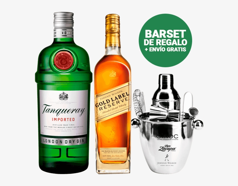 Johnnie Walker Tanqueray Barset De Regalo, transparent png #7528610