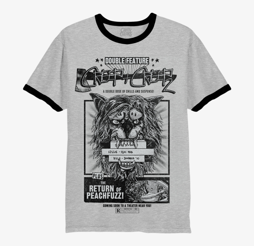 Double Feature Ringer T-shirt, transparent png #7528715