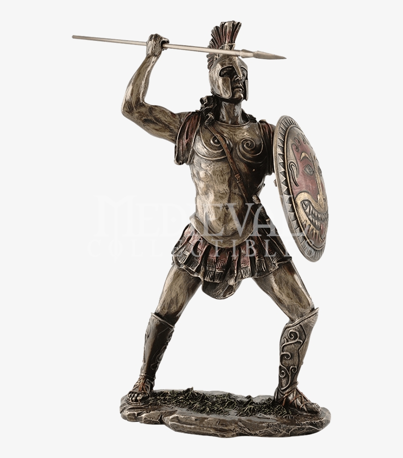 Spartan Hoplite Warrior With Spear Statue, transparent png #7529834