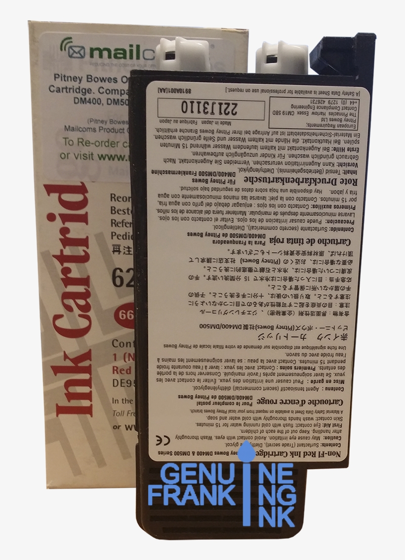 Pitney Bowes Genuine Original Dm500 Ink Red Ink Cartridge, transparent png #7530767