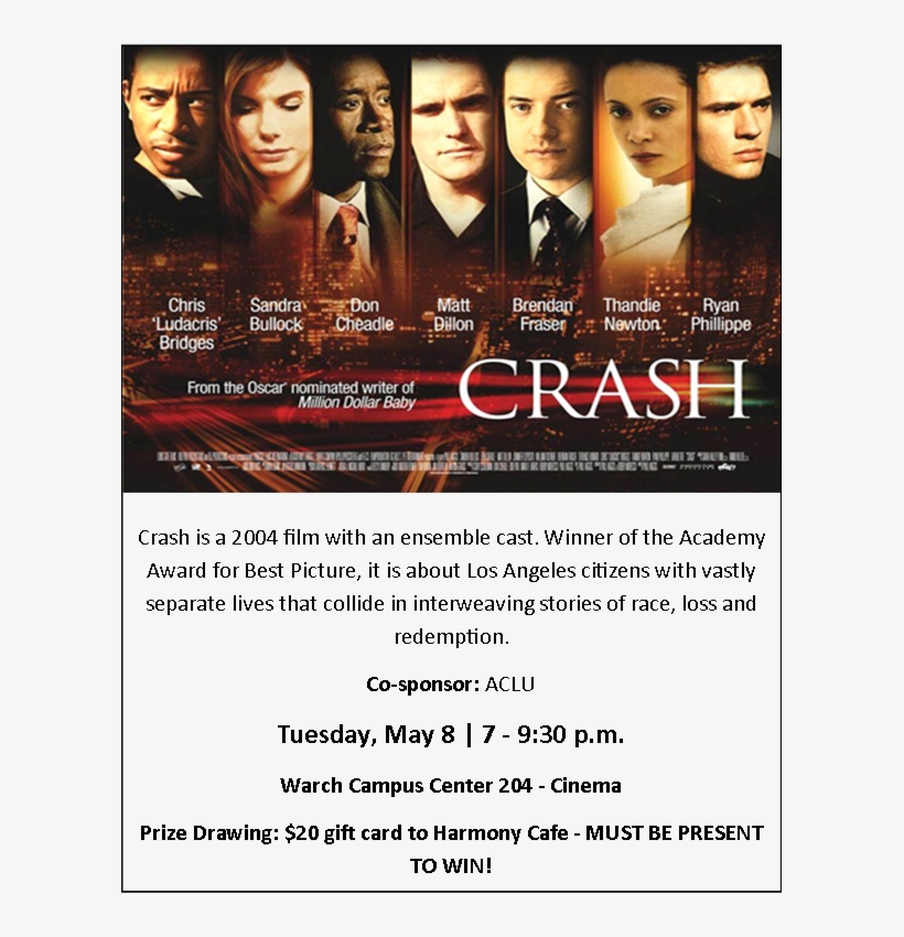 Crash Film Showing & Discussion, transparent png #7535714