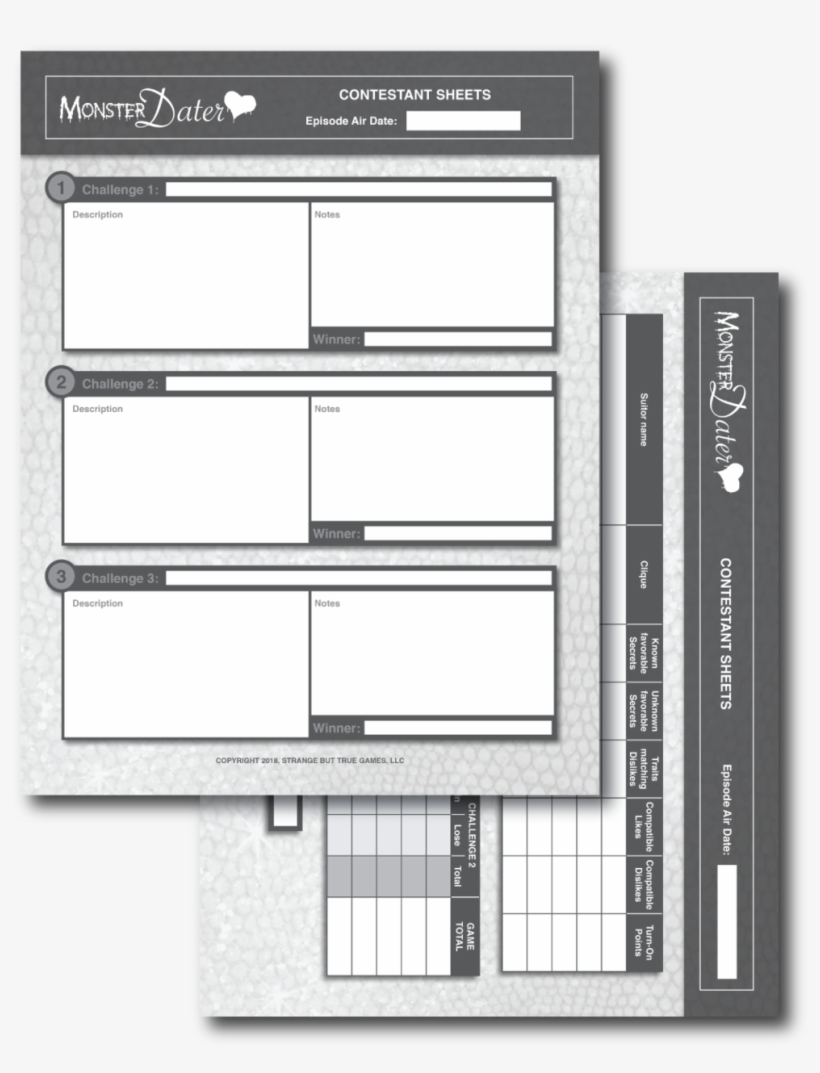 Contestant Sheets Preview, transparent png #7535999