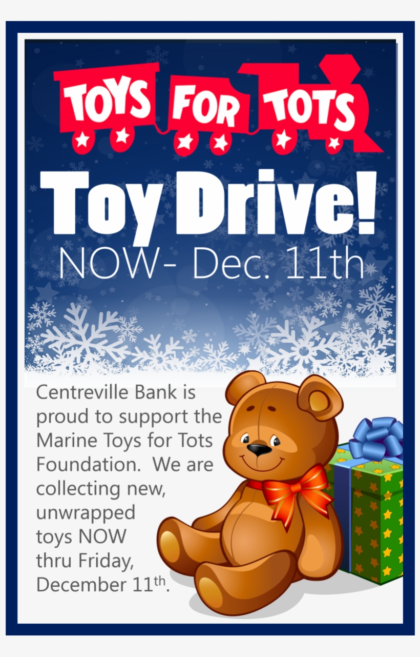 Centreville Bank Is Proud To Support The Marine Toys, transparent png #7538008