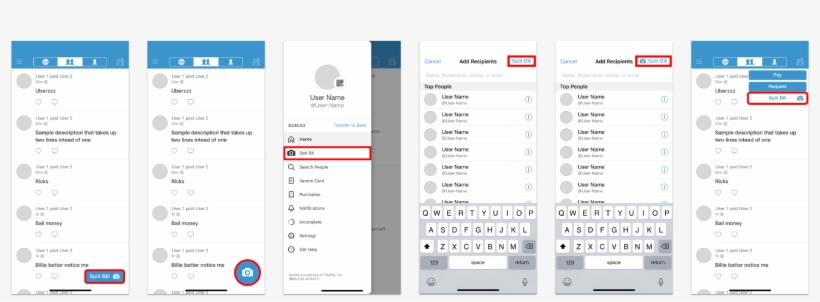 Venmo Provides Plenty Of Real Estate To Include An, transparent png #7539690
