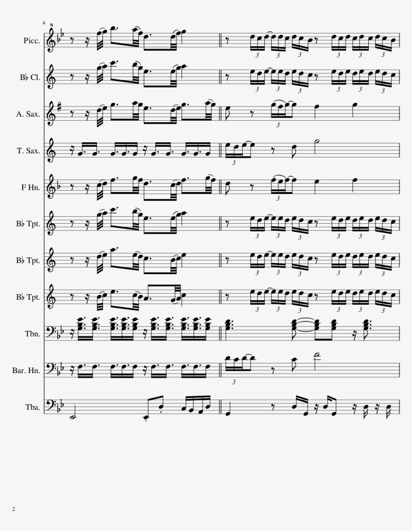 March Madness Sheet Music 2 Of 16 Pages, transparent png #7544467