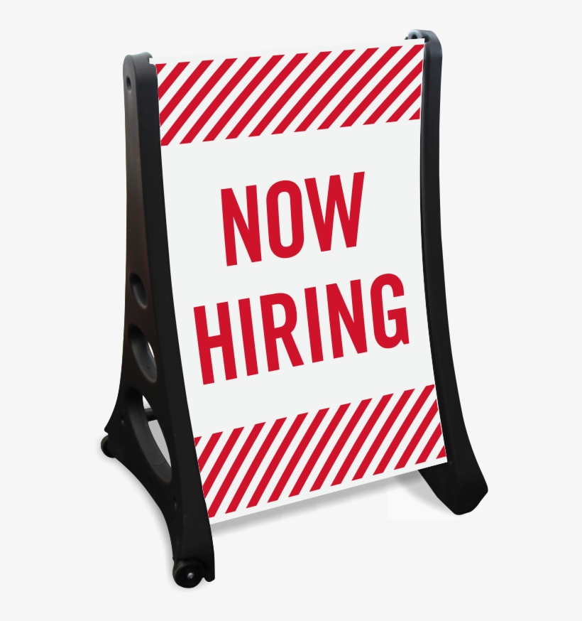 Now Hiring Portable Sidewalk Sign, transparent png #7544746