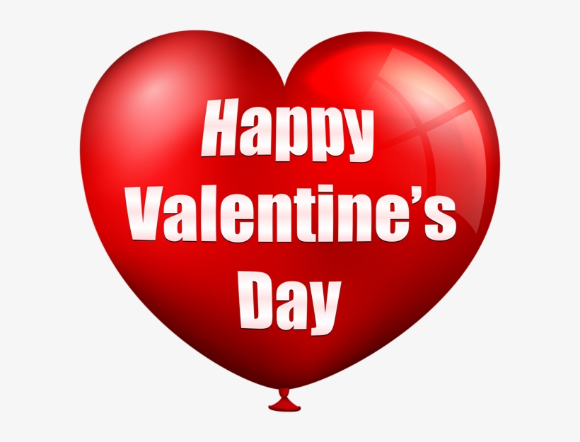 Happy Valentine's Balloon Red Transparent Png Image, transparent png #7551839
