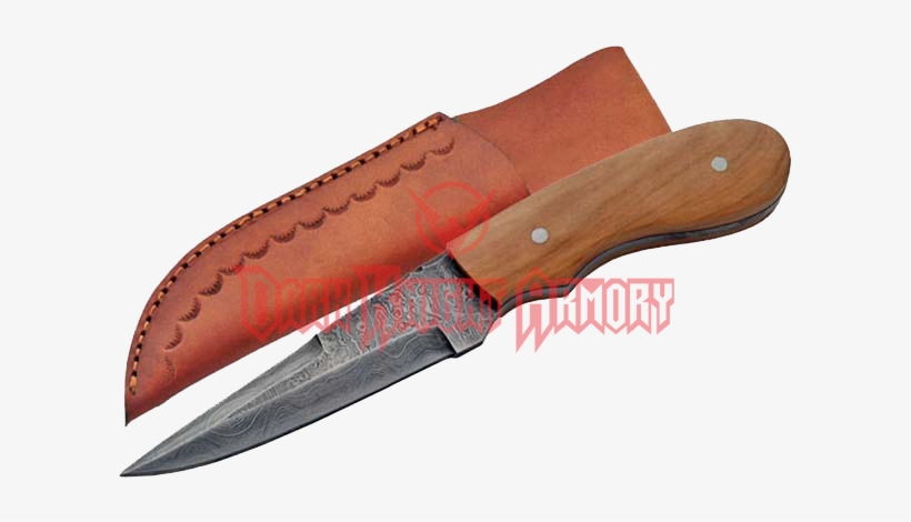 Damascus Spear Point Knife, transparent png #7554021