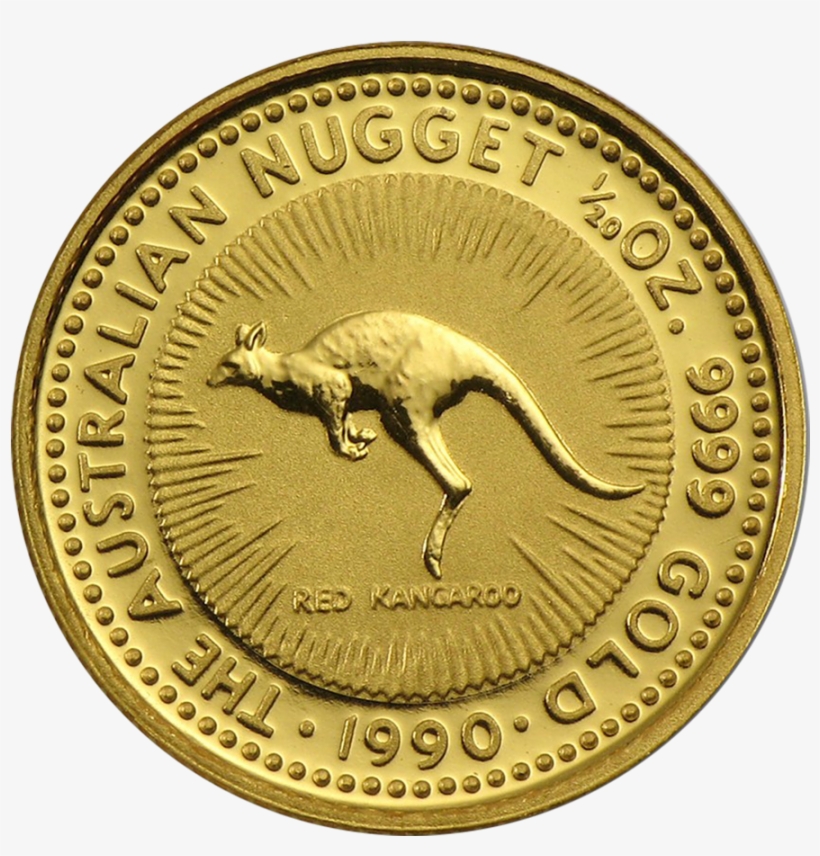 Pre-owned Australian Nugget 1/20oz Gold Coin, transparent png #7555444