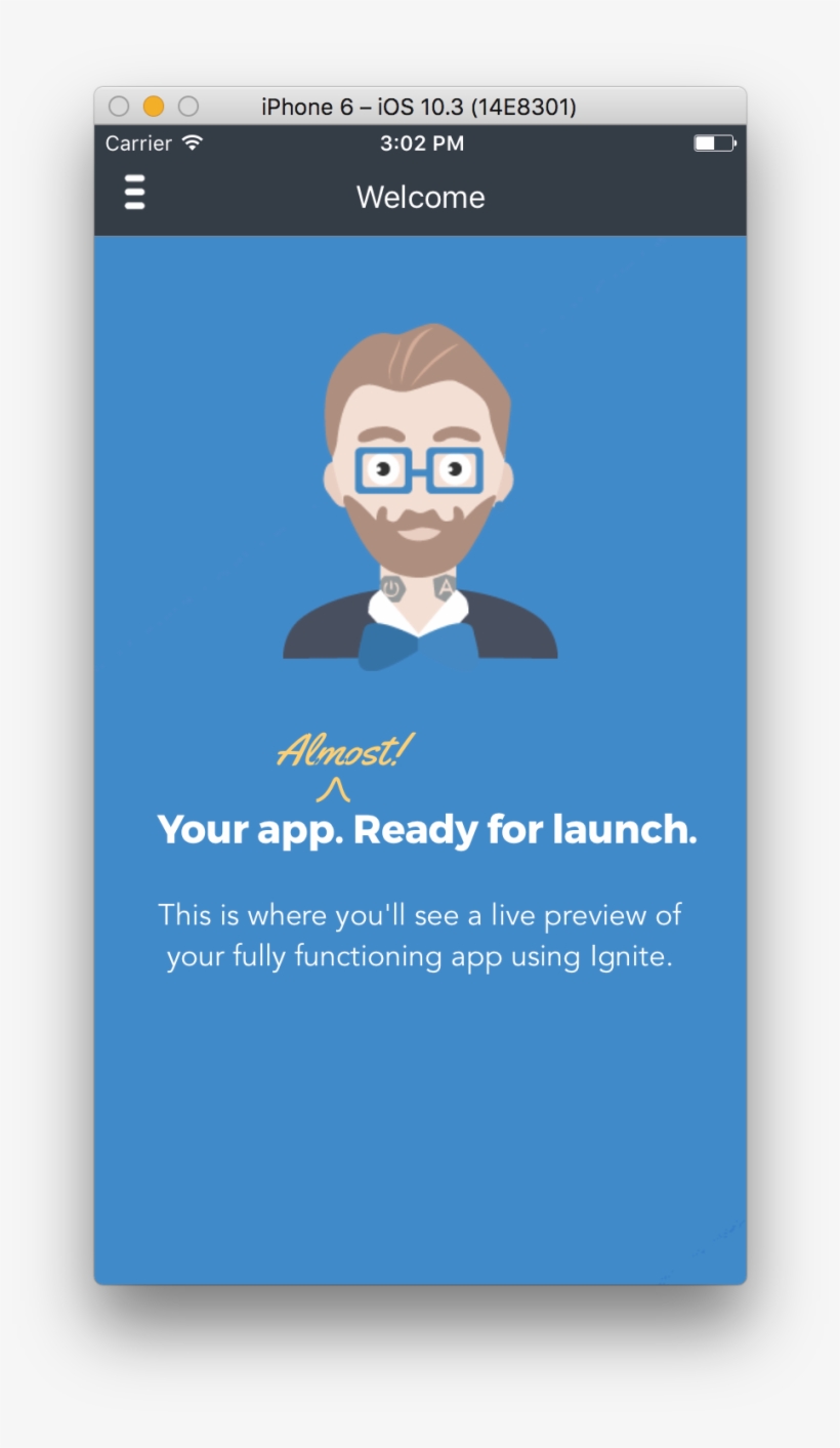 Jhipster Ignite App Running On Emulator, transparent png #7557426