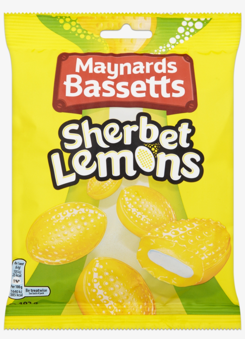 Maynards Bassett's Sherbet Lemons 192g, transparent png #7560431