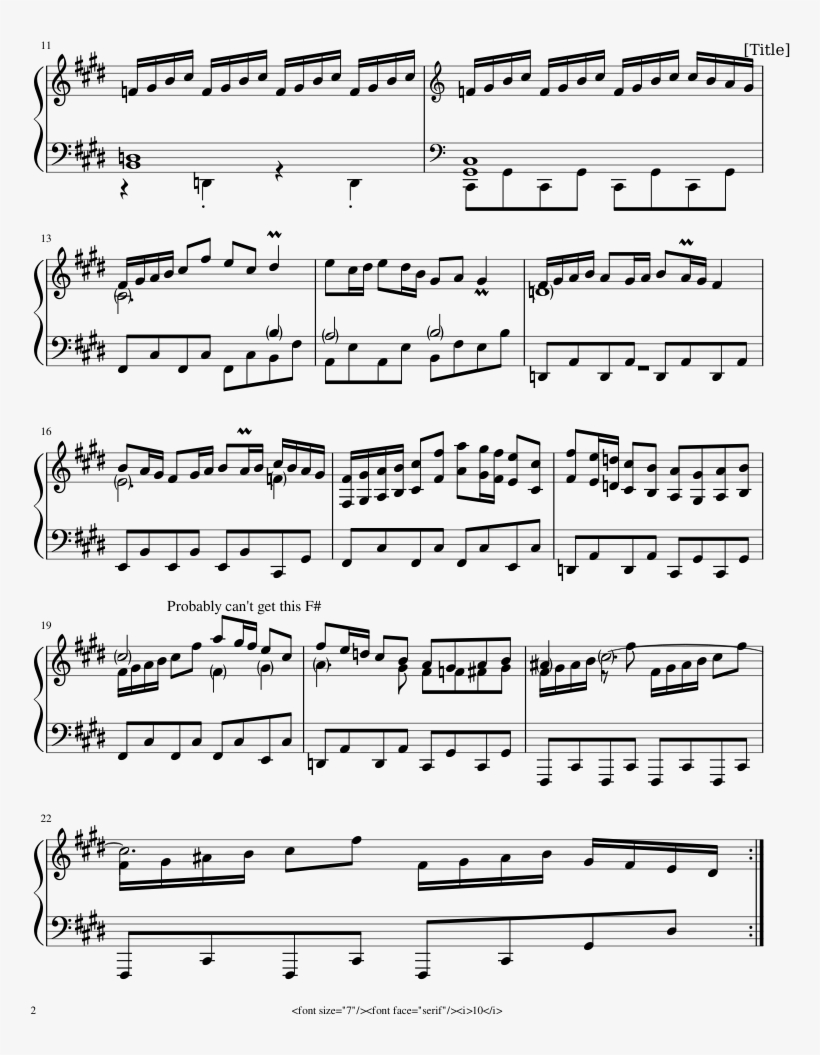 Beware The Forest Mushrooms Sheet Music Composed By, transparent png #7564078
