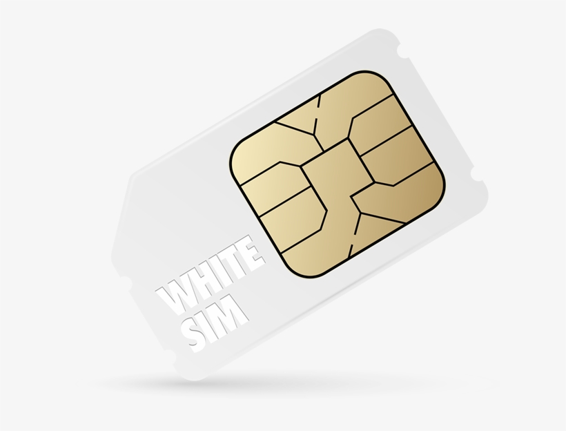 White Data Sim Card, transparent png #7568022