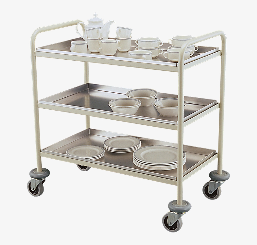 Catering Trolley With 3 Aluminium Shelves, transparent png #7568849