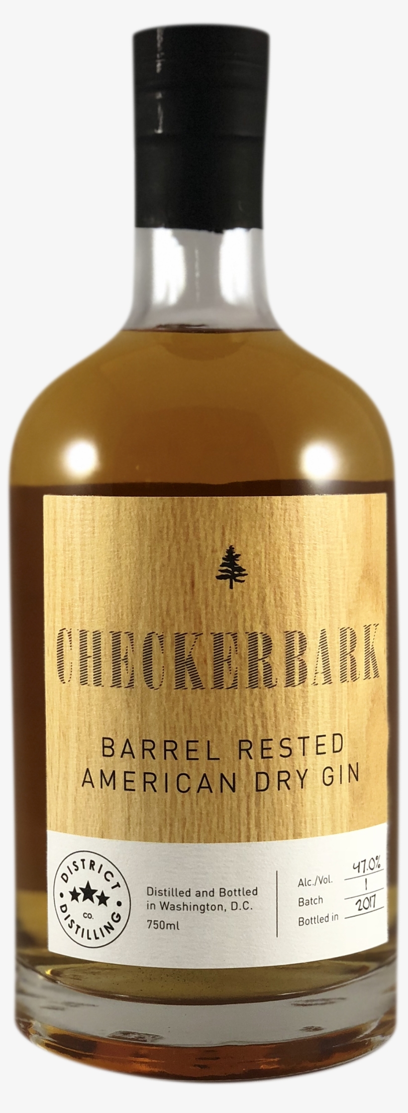 Checkerbark, Barrel Rested Gin Image, transparent png #7572673