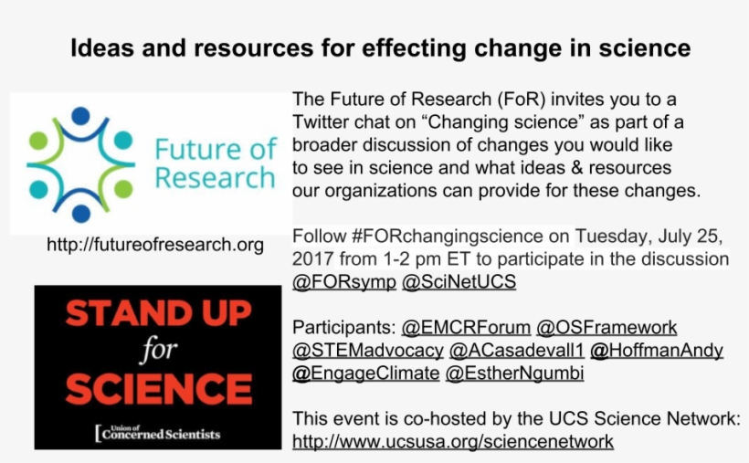 “changing Science” Twitter Chat With The Union Of Concerned, transparent png #7573240