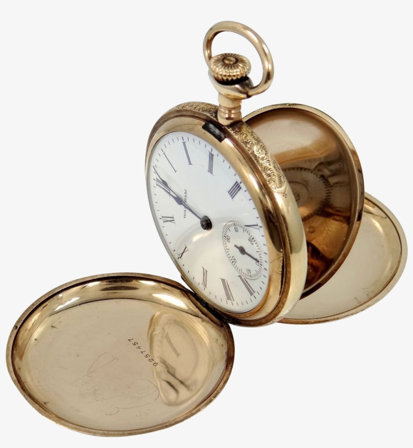 Waltham 16s Closed Face 1906 Pocket Watch Nice Case, transparent png #7575750