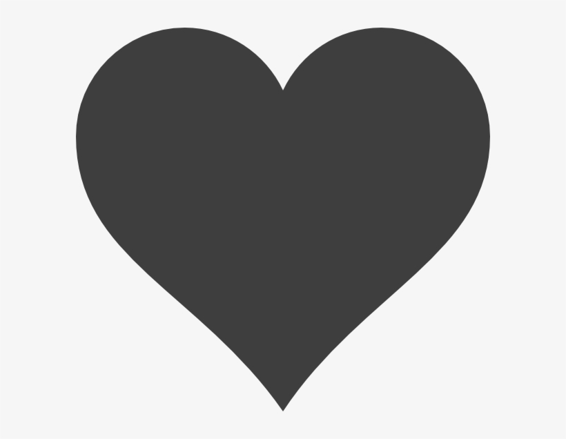 Grey Heart Clip Art, transparent png #7576351