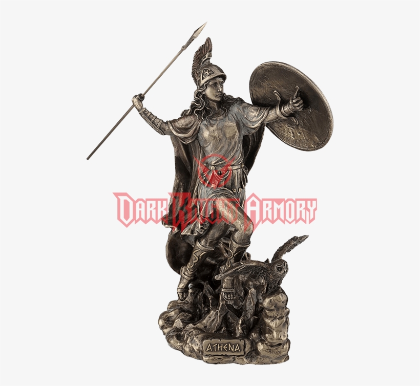Athena Throwing Javelin With Owl Of Wisdom, transparent png #7581723