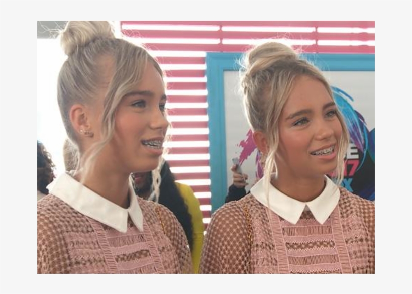 Lisa & Lena Share Twin Stories With Peyton List At, transparent png #7583928