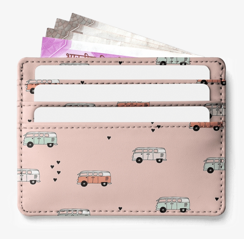 Dailyobjects Hippie Bus Pattern Skinny Fit Card Wallet, transparent png #7585034
