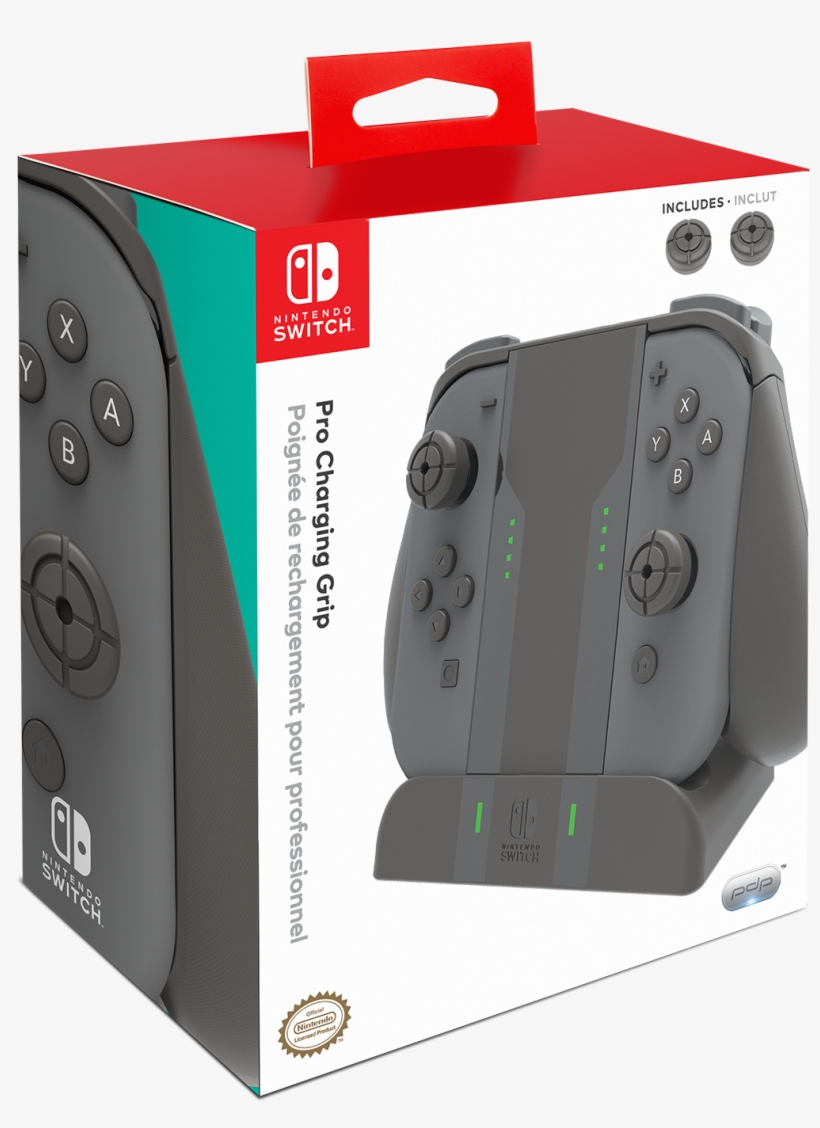 Pdp Nintendo Switch Pro Joy Con Charging Grip, Black, - Xbox 360, transparent png #7586485